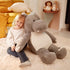 IKASA Giant Hippo Stuffed Animal - 30" Jumbo Plush Toy for Kids, Boys & Girls (Gray)