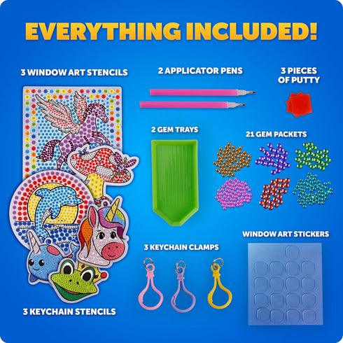 6 1500+ 3 3 Blue Marble Ultimate Diamond Painting Kit for Kids Craft Activities with Gems, Make Window Art Pieces