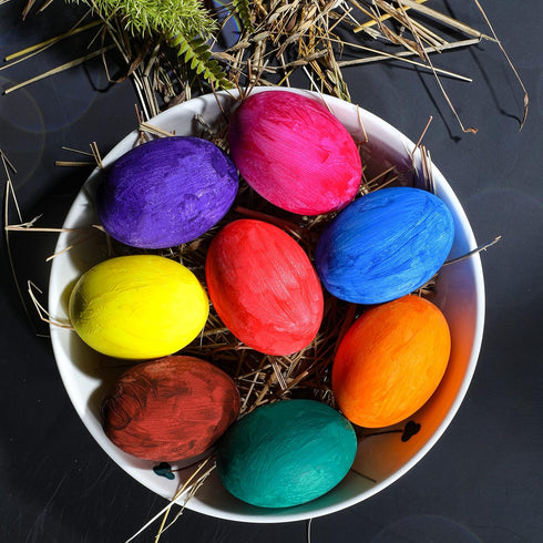 36 JOYIN Pcs Easter White Wooden Egg, Fake Eggs Plain Decorating for DIY Paint Your Own Egg Decor, Easter Craft, Basket