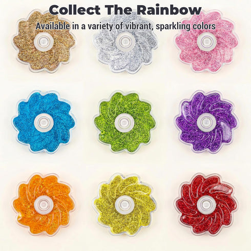 9 Pack, 3+,Anxiety Fidget Toys Fluid Glitter Fidget Spinners for Kids Age Relief Fidget Spinner,Party Favors Colorful