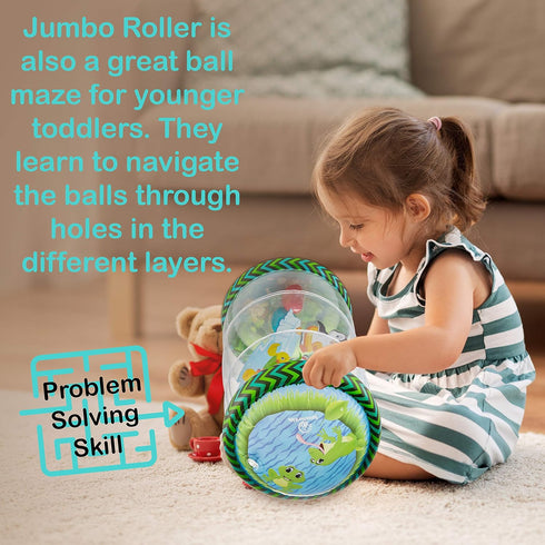 Splashin'kids Beginner Crawl Along Game Ball Drop Maze Tummy Time Activity Center for 6 Months to 3 Year Olds