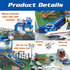 Set Airplane Toy with Trucks, Helicopter, Planes, Signs and Airport Playmat, Interactive Early Learning Toys for Boys