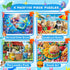 Ciesa 4 Packs 100 4-6 6-8 8-10, 4-6 5-8 Piece Puzzles for Kids Ages Mermaid Dogs Cats Hamburger Educational Jigsaw