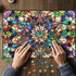 1000 1000 1:1 Impossible Jigsaw Puzzles for Adults Pieces-Stained Glass Puzzles Floral Hard Challenging Puzzles