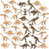36 PCS Dinosaur Fossil Skeletons, Assorted Figures Dino Bones for Science Play, Party Favor Decorations