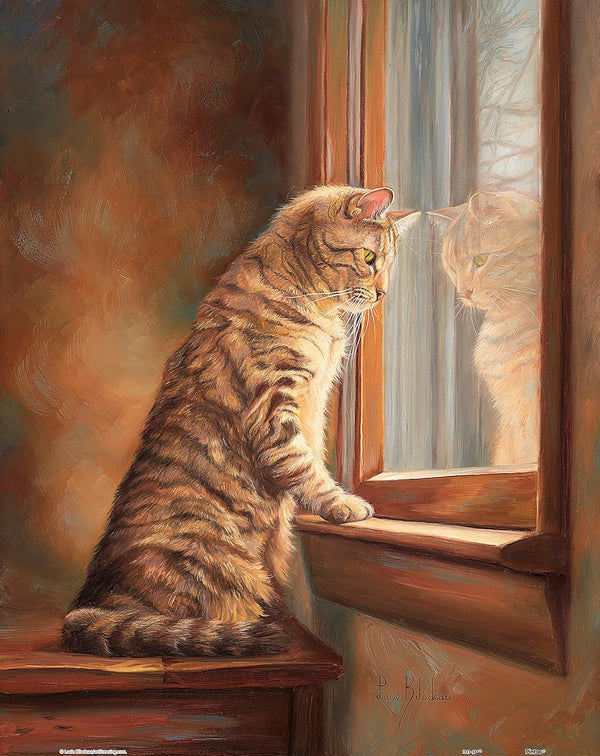 Pintoo Jigsaw Puzzles - 500 Piece for Adults - Lucie Bilodeau - Peering Out The Window, Easy Storage