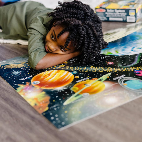 Melissa & Doug Solar System Floor Puzzle (48 pcs, 2 x 3 Feet) - Educational Toy, FSC Certified