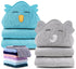 Cute Castle 2 Pack Hooded Baby Towel Rayon Made from Bamboo and 8 Washcloths