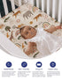 Pack 24x38x5, 2 Pack TotAha Jungle Animal Mini Crib Sheet, Premium Stretch Fitted Portable Mini Cribs Playards Sheets