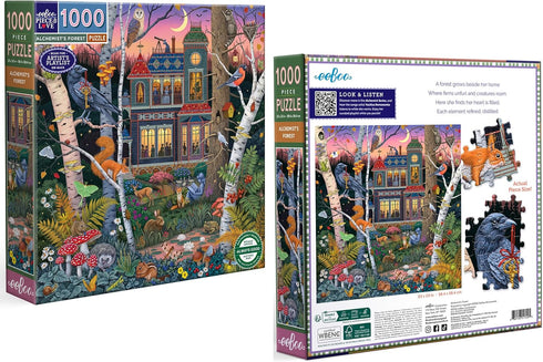 1000 23" 23" eeBoo Piece Puzzle - Alchemist's Forest Jigsaw Puzzle for Adults, Square x Made with Recycled Board
