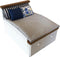 Dollhouse White Queen Bed for 6 Inch Dolls, Mini Wooden Bed with