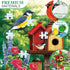 VoYouTwo 300 8-10 10-12,Flowers Nights,20.5x15 Piece Puzzles for Adults, Garden Birds Birdhouse Village Puzzle