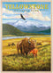 MyPuzzle Yellowstone National Park Vintage Travel Poster, Hayden Valley Bisons - Premium 1000 Piece Puzzle