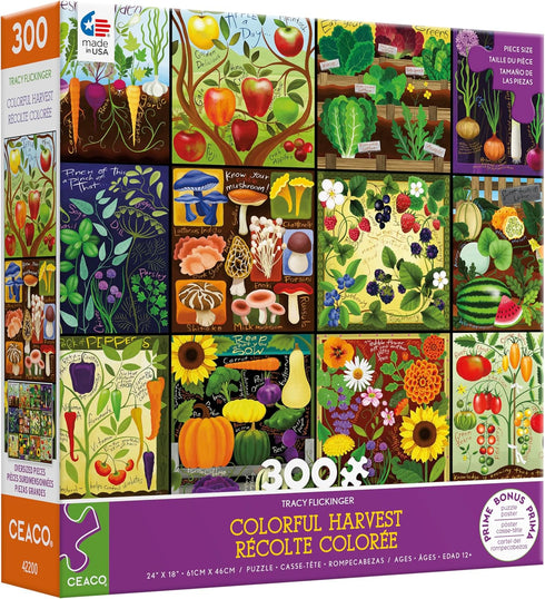 Ceaco - Tracy Flickinger - Colorful Harvest - 300 Piece Jigsaw Puzzle