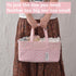 QiANBiRD Pink Diaper Caddy Organizer for Baby Girl-Large Portable Diaper Caddy Basket for Changing Table-Diaper