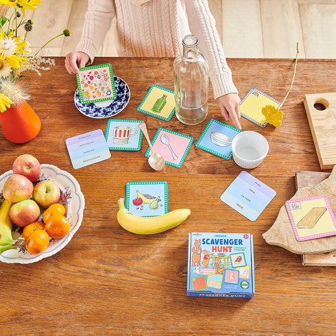 eeBoo: Scavenger Hunt Indoors Game - Finding Game that Develops Observational Skills, Includes 50 Cards for Ages 3 and