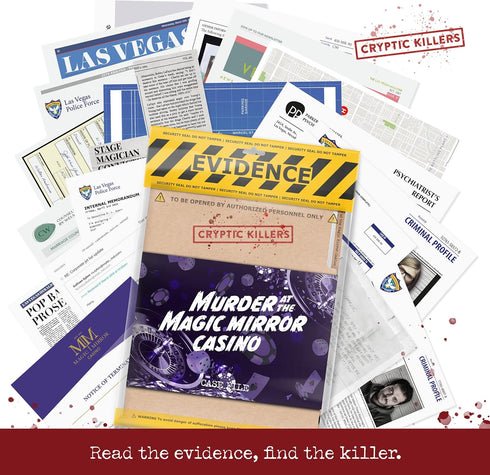 Unsolved Murder Mystery Game - Cold Case Files Investigation, CRYPTIC KILLERS Detective Evidence