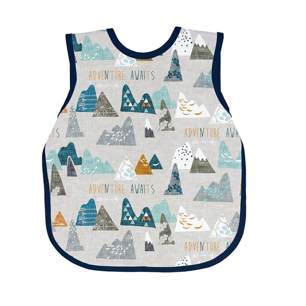 BapronBaby Adventure Awaits Bapron - No Neck Tie Safer Bib for Baby & Toddler, Soft Waterproof, Machine Washable, 6m-3T