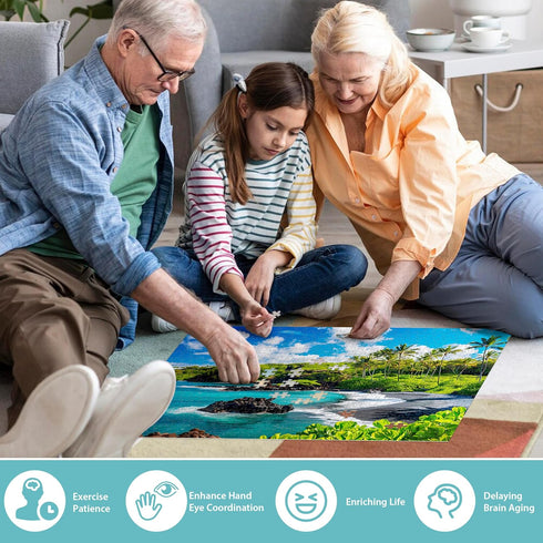 Jeacirio 500 500 500 21 15 Piece Puzzles for Adults, Beach Jigsaw Puzzle Pieces, Seaside Puzzles Pieces for Adults