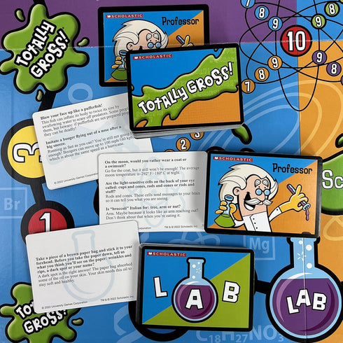University Games | Scholastic Totally Gross Game of Science with Real Slime, for 2 to 4 Players Ages 6+