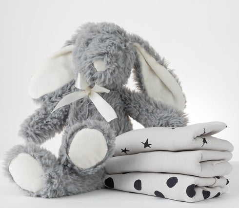 Set 3 Pack 0-3 Ely's & Co. Adjustable Swaddle Blanket Infant Baby Wrap Grey and Black Months