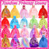 91 Pack Doll Clothes and Accessories - 5 Wedding Gowns, 5 Fashion Dresses, 20 Shoes for 11-12 Inch Dolls