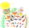 Prehistoric Dinosaur Playset – 45 Assorted Plastic Animal Figures with Storage Container for Kids