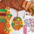 Winlyn 24 Sets Fall Craft Kits, DIY Hedgehog Ornaments and Leaf Foam Stickers for Thanksgiving Classroom Activities