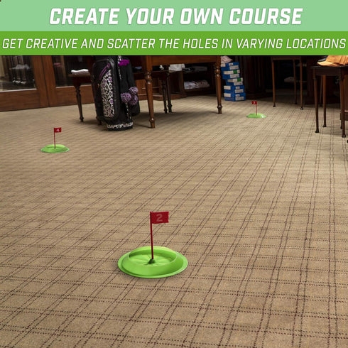 GoSports Pure Putt Challenge Mini Golf Game, Build Your Own Course at Home, Includes 9 Holes and Balls