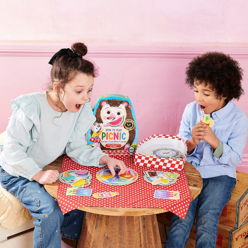 3+, 2-4 15-25 eeBoo: Spin to Play Picnic - Game for Kids, Gather Food with Friends, Preschool, Ages Players, Min