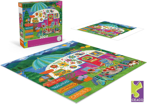 Ceaco - Happy Camper - Lake Camper Oversized 300 Piece Jigsaw Puzzle