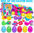 150 Pack Giraffe Fillable Easter Eggs Bulk Multi Color Empty Plastic Eggs for Kids - Easter Basket Stuffers for Kids