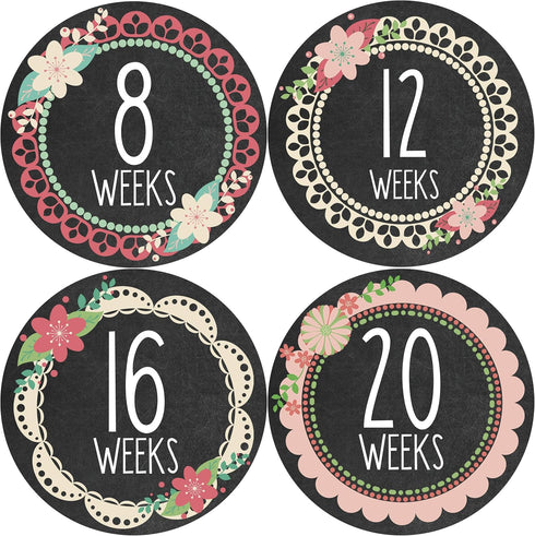 Pregnancy Weekly Belly Growth Stickers, Maternity Week Sticker, Expectant Mom Gift, Style 914