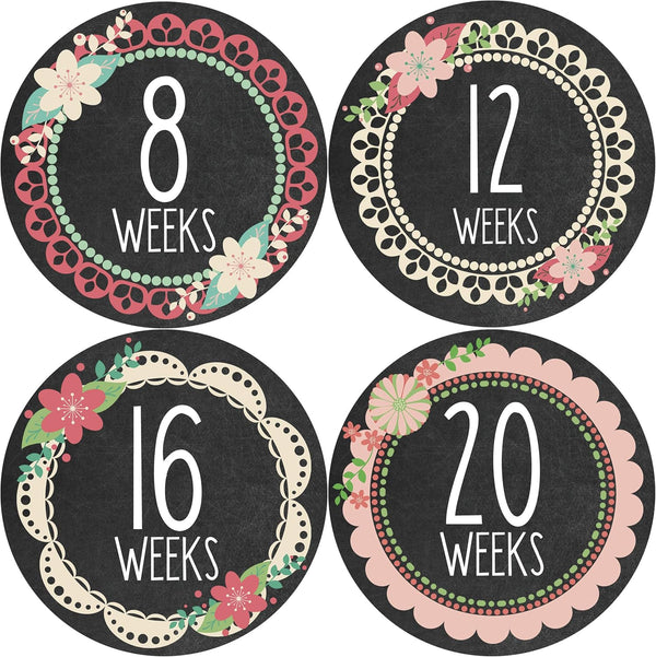 Pregnancy Weekly Belly Growth Stickers, Maternity Week Sticker, Expectant Mom Gift, Style 914