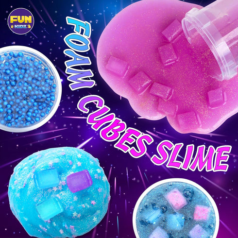 10-12, 8-10 Toy Galaxy Slime Kit for Boys Girls FunKidz Ultimate Metallic Slime Making Kit for Kids Ages D.I.Y. Glow