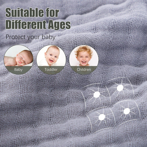 2 Pack 100% 32x32Inch Spotted Play Hooded Baby Towels - Muslin Cotton for Newborns, Infants, Toddlers - Large Size
