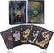 WJPC Easy Shuffling Plastic Waterproof Playing Cards, Cool Black Dragon Poker Cards for Game and Party