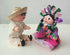 ALKIMIA INC Mexican Handmade Traditional Rag Couple Dolls, 7 inches - Pink & White