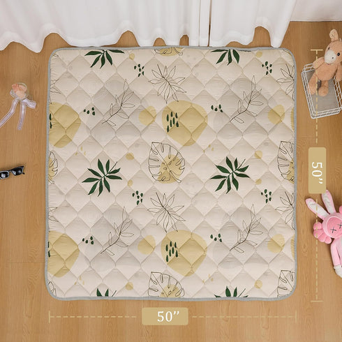 50x50 Inch, TADO MUSLIN Baby Play Mat Thickened Soft Floor Mat for Playpen, Machine Washable Foam Crawling Mat