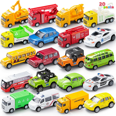 JOYIN 20PCS Die Cast Pull Back Cars, Metal Toy Cars, Car Toys