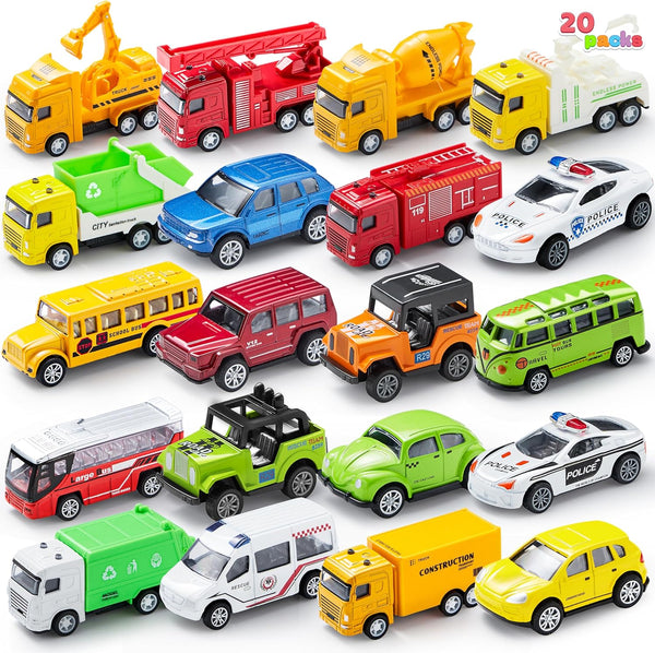 JOYIN 20PCS Die Cast Pull Back Cars, Metal Toy Cars, Car Toys