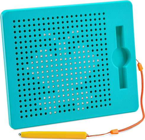 Magnetic Drawing Board for Kids, Beads and Magnet Stylus Pen, Magnetic Tablet Toy for Airplane & Car Ride Activities