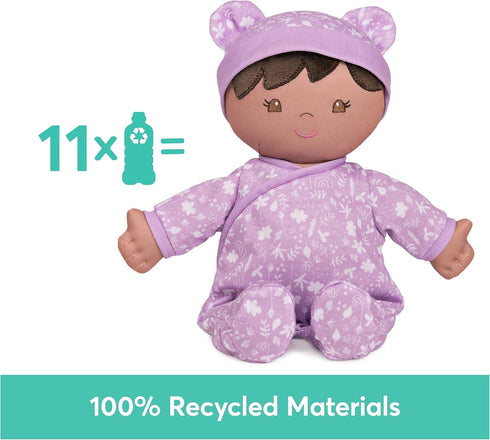 GUND Baby Sustainable Plush Doll, 12” Purple, Made from Recycled Materials for Babies and Newborns