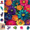 MEATRN Multicolor Chrysanthemum Wooden Puzzles for Adults 200 Pcs, 11.2x11.2 in, Fun