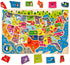 QUOKKA Wooden Puzzles for Kids Ages 4-6, 3 Educational Toddler Puzzles, USA, World, Space Maps, Gift for Boys and Girls