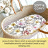 Set Floral Crib Sheet & Nursing Pillow Cover for Baby Girls - Soft Jersey Cotton