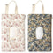 Cosblank 2 Pcs Quilted Diaper and Wipes Pouch Portable Hanging Floral Wet Wipe