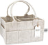 Parker Baby Diaper Caddy, Nursery Storage Bin and Car Organizer for Diapers and Baby Wipes (White, Regular)