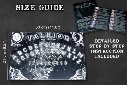 Black Spirit Board Game for Ghost Hunting | Includes Planchette and Instruction