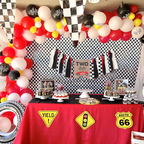 TUTOTU 2nd Two Fast High Chair Banner - Racing Two Birthday Party Decorations,Racing Two Birthday Highchair,Two Fast